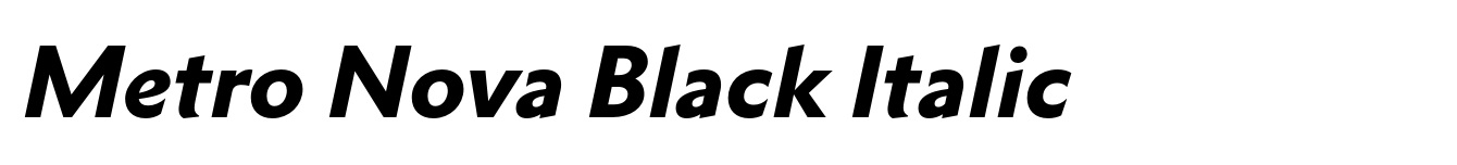 Metro Nova Black Italic